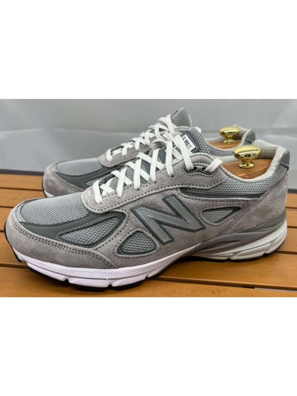New Balance 990v4 Men's Running Shoes, Size 10 D, Gray/White, M990GL4